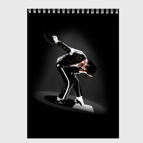 Скетчбук с принтом Michael Jackson в Тюмени, 100% бумага
 | 48 листов, плотность листов — 100 г/м2, плотность картонной обложки — 250 г/м2. Листы скреплены сверху удобной пружинной спиралью | Тематика изображения на принте: майкл джексон