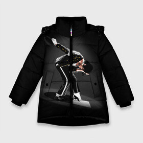Зимняя куртка для девочек 3D с принтом Michael Jackson в Тюмени, ткань верха — 100% полиэстер; подклад — 100% полиэстер, утеплитель — 100% полиэстер. | длина ниже бедра, удлиненная спинка, воротник стойка и отстегивающийся капюшон. Есть боковые карманы с листочкой на кнопках, утяжки по низу изделия и внутренний карман на молнии. 

Предусмотрены светоотражающий принт на спинке, радужный светоотражающий элемент на пуллере молнии и на резинке для утяжки. | майкл джексон