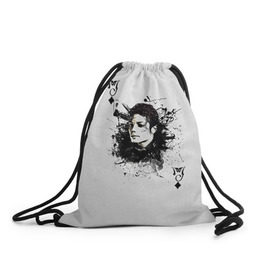 Рюкзак-мешок 3D с принтом Michael Jackson в Тюмени, 100% полиэстер | плотность ткани — 200 г/м2, размер — 35 х 45 см; лямки — толстые шнурки, застежка на шнуровке, без карманов и подкладки | майкл джексон
