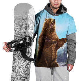 Накидка на куртку 3D с принтом Русский медведь в Тюмени, 100% полиэстер |  | Тематика изображения на принте: гитара