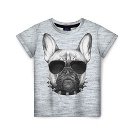 Детская футболка 3D с принтом Милый бульдог в Тюмени, 100% гипоаллергенный полиэфир | прямой крой, круглый вырез горловины, длина до линии бедер, чуть спущенное плечо, ткань немного тянется | Тематика изображения на принте: baby | dog | sweet | бульдог | девушке | собачка