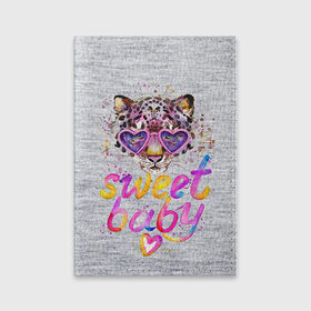 Обложка для паспорта матовая кожа с принтом sweet cat в Тюмени, натуральная матовая кожа | размер 19,3 х 13,7 см; прозрачные пластиковые крепления | baby | cat | ketty | sweet | девушке | киска | кошка | сладкая | тигрица