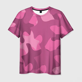 Мужская футболка 3D с принтом Розовый камуфляж в Тюмени, 100% полиэфир | прямой крой, круглый вырез горловины, длина до линии бедер | army | military | армия