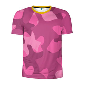 Мужская футболка 3D спортивная с принтом Розовый камуфляж в Тюмени, 100% полиэстер с улучшенными характеристиками | приталенный силуэт, круглая горловина, широкие плечи, сужается к линии бедра | army | military | армия