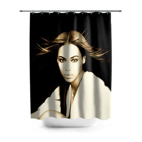 Штора 3D для ванной с принтом Beyonce в Тюмени, 100% полиэстер | плотность материала — 100 г/м2. Стандартный размер — 146 см х 180 см. По верхнему краю — пластиковые люверсы для креплений. В комплекте 10 пластиковых колец | beyonce | бейонсе | музыка