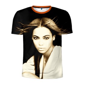 Мужская футболка 3D спортивная с принтом Beyonce в Тюмени, 100% полиэстер с улучшенными характеристиками | приталенный силуэт, круглая горловина, широкие плечи, сужается к линии бедра | beyonce | бейонсе | музыка