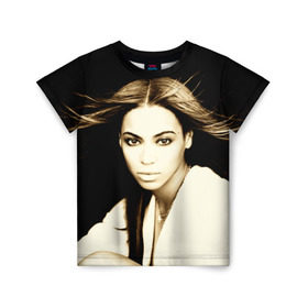 Детская футболка 3D с принтом Beyonce в Тюмени, 100% гипоаллергенный полиэфир | прямой крой, круглый вырез горловины, длина до линии бедер, чуть спущенное плечо, ткань немного тянется | beyonce | бейонсе | музыка