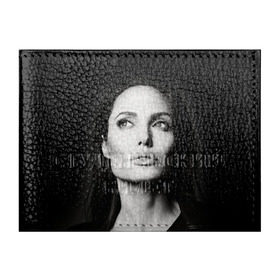 Обложка для студенческого билета с принтом Анжелина Джоли в Тюмени, натуральная кожа | Размер: 11*8 см; Печать на всей внешней стороне | angelina jolie | американская актриса | анжелина джоли | режиссёр | фотомодель | ценарист