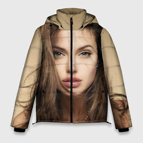 Мужская зимняя куртка 3D с принтом Анжелина Джоли в Тюмени, верх — 100% полиэстер; подкладка — 100% полиэстер; утеплитель — 100% полиэстер | длина ниже бедра, свободный силуэт Оверсайз. Есть воротник-стойка, отстегивающийся капюшон и ветрозащитная планка. 

Боковые карманы с листочкой на кнопках и внутренний карман на молнии. | angelina jolie | американская актриса | анжелина джоли | режиссёр | фотомодель | ценарист