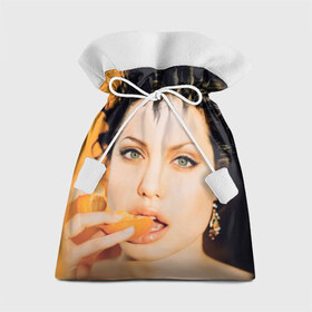 Подарочный 3D мешок с принтом Анжелина Джоли в Тюмени, 100% полиэстер | Размер: 29*39 см | angelina jolie | американская актриса | анжелина джоли | режиссёр | фотомодель | ценарист