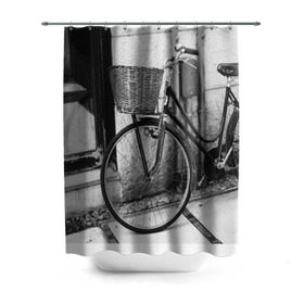 Штора 3D для ванной с принтом Велосипед в Тюмени, 100% полиэстер | плотность материала — 100 г/м2. Стандартный размер — 146 см х 180 см. По верхнему краю — пластиковые люверсы для креплений. В комплекте 10 пластиковых колец | bike | байк | велосипед | италия | стиль