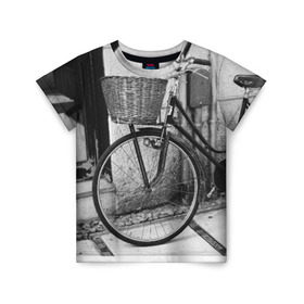 Детская футболка 3D с принтом Велосипед в Тюмени, 100% гипоаллергенный полиэфир | прямой крой, круглый вырез горловины, длина до линии бедер, чуть спущенное плечо, ткань немного тянется | Тематика изображения на принте: bike | байк | велосипед | италия | стиль