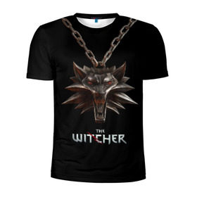 Мужская футболка 3D спортивная с принтом The Witcher в Тюмени, 100% полиэстер с улучшенными характеристиками | приталенный силуэт, круглая горловина, широкие плечи, сужается к линии бедра | ведьмак