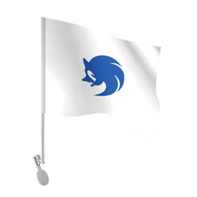Флаг для автомобиля с принтом Sonic X logo в Тюмени, 100% полиэстер | Размер: 30*21 см | hedgehog | sega | sonic | sonic x | sonic x logologo | соник