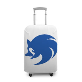 Чехол для чемодана 3D с принтом Sonic X logo в Тюмени, 86% полиэфир, 14% спандекс | двустороннее нанесение принта, прорези для ручек и колес | hedgehog | sega | sonic | sonic x | sonic x logologo | соник