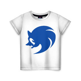 Детская футболка 3D с принтом Sonic X logo в Тюмени, 100% гипоаллергенный полиэфир | прямой крой, круглый вырез горловины, длина до линии бедер, чуть спущенное плечо, ткань немного тянется | Тематика изображения на принте: hedgehog | sega | sonic | sonic x | sonic x logologo | соник