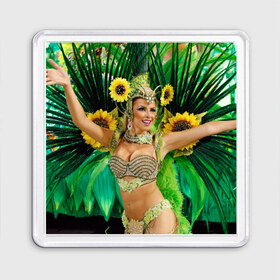 Магнит 55*55 с принтом Карнавал в Рио в Тюмени, Пластик | Размер: 65*65 мм; Размер печати: 55*55 мм | бразилия