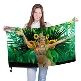 Флаг 3D с принтом Карнавал в Рио в Тюмени, 100% полиэстер | плотность ткани — 95 г/м2, размер — 67 х 109 см. Принт наносится с одной стороны | бразилия