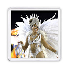 Магнит 55*55 с принтом Карнавал в Рио в Тюмени, Пластик | Размер: 65*65 мм; Размер печати: 55*55 мм | бразилия
