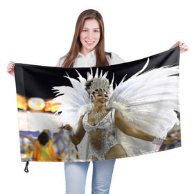 Флаг 3D с принтом Карнавал в Рио в Тюмени, 100% полиэстер | плотность ткани — 95 г/м2, размер — 67 х 109 см. Принт наносится с одной стороны | бразилия