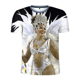 Мужская футболка 3D спортивная с принтом Карнавал в Рио в Тюмени, 100% полиэстер с улучшенными характеристиками | приталенный силуэт, круглая горловина, широкие плечи, сужается к линии бедра | Тематика изображения на принте: бразилия