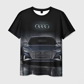 Мужская футболка 3D с принтом Audi в Тюмени, 100% полиэфир | прямой крой, круглый вырез горловины, длина до линии бедер | audi | car | ауди | машина