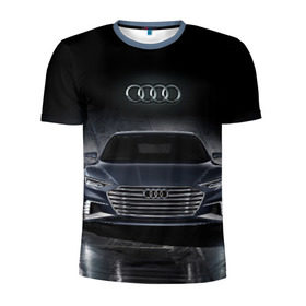 Мужская футболка 3D спортивная с принтом Audi в Тюмени, 100% полиэстер с улучшенными характеристиками | приталенный силуэт, круглая горловина, широкие плечи, сужается к линии бедра | audi | car | ауди | машина