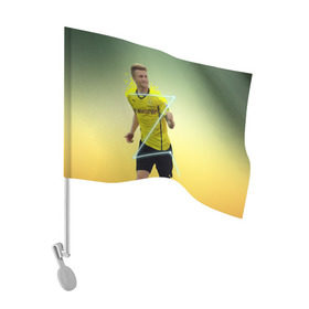Флаг для автомобиля с принтом Marco Reus в Тюмени, 100% полиэстер | Размер: 30*21 см | marco | reus | боруссия | германия | дортмунд | марко