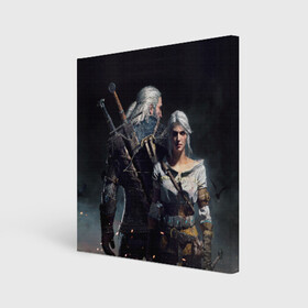 Холст квадратный с принтом Geralt and Ciri в Тюмени, 100% ПВХ |  | ciri | gerald | roach | wild hunt | witcher | ведьмак | ведьмы | геральд | дикая охота | йен | йеннифер | плотва | цири