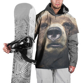 Накидка на куртку 3D с принтом Русский медведь в Тюмени, 100% полиэстер |  | Тематика изображения на принте: медведь | россия | русский | символ | ссср