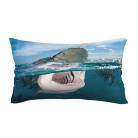 Подушка 3D антистресс с принтом Хищная акула в Тюмени, наволочка — 100% полиэстер, наполнитель — вспененный полистирол | состоит из подушки и наволочки на молнии | Тематика изображения на принте: акула | море | океан | природа | хищник