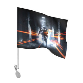 Флаг для автомобиля с принтом Battlefield Hardline в Тюмени, 100% полиэстер | Размер: 30*21 см | battlefield | game | hardline | игра