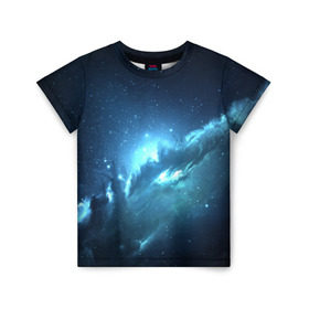 Детская футболка 3D с принтом Atlantis Nebula в Тюмени, 100% гипоаллергенный полиэфир | прямой крой, круглый вырез горловины, длина до линии бедер, чуть спущенное плечо, ткань немного тянется | Тематика изображения на принте: вселенная | галактика | звезда | космос | небеса