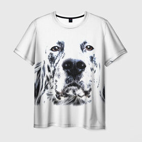 Мужская футболка 3D с принтом Собачка в Тюмени, 100% полиэфир | прямой крой, круглый вырез горловины, длина до линии бедер | 