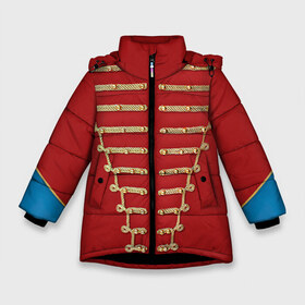 Зимняя куртка для девочек 3D с принтом Пиджак Майкла Джексона в Тюмени, ткань верха — 100% полиэстер; подклад — 100% полиэстер, утеплитель — 100% полиэстер. | длина ниже бедра, удлиненная спинка, воротник стойка и отстегивающийся капюшон. Есть боковые карманы с листочкой на кнопках, утяжки по низу изделия и внутренний карман на молнии. 

Предусмотрены светоотражающий принт на спинке, радужный светоотражающий элемент на пуллере молнии и на резинке для утяжки. | Тематика изображения на принте: jackson | michael | джексон | костюм | майкл | одежда | пиджак
