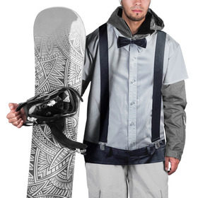 Накидка на куртку 3D с принтом Рубашка с подтяжками в Тюмени, 100% полиэстер |  | бабочка