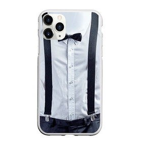 Чехол для iPhone 11 Pro матовый с принтом Рубашка с подтяжками в Тюмени, Силикон |  | бабочка