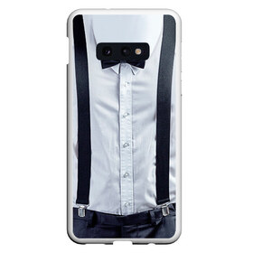 Чехол для Samsung S10E с принтом Рубашка с подтяжками в Тюмени, Силикон | Область печати: задняя сторона чехла, без боковых панелей | бабочка