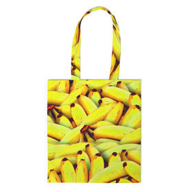 Сумка 3D повседневная с принтом Банана в Тюмени, 100% полиэстер | Плотность: 200 г/м2; Размер: 34×35 см; Высота лямок: 30 см | Тематика изображения на принте: бананы | еда | желтые | популярные | прикольные | фрукты