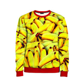 Детский свитшот 3D с принтом Банана в Тюмени, 100% полиэстер | свободная посадка, прямой крой, мягкая тканевая резинка на рукавах и понизу свитшота | бананы | еда | желтые | популярные | прикольные | фрукты