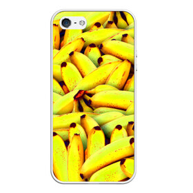 Чехол для iPhone 5/5S матовый с принтом Банана в Тюмени, Силикон | Область печати: задняя сторона чехла, без боковых панелей | бананы | еда | желтые | популярные | прикольные | фрукты