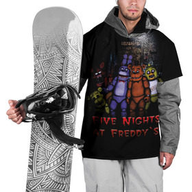 Накидка на куртку 3D с принтом Five Nights At Freddy`s в Тюмени, 100% полиэстер |  | five nights at freddys | five nights at freddys по мотивам игрыfreddy | игры | мишка | фнаф | фредди