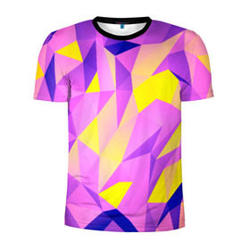 Мужская футболка 3D спортивная с принтом Texture в Тюмени, 100% полиэстер с улучшенными характеристиками | приталенный силуэт, круглая горловина, широкие плечи, сужается к линии бедра | square | абстракции | ромб | текстуры