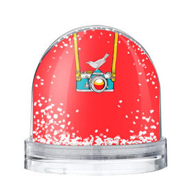 Снежный шар с принтом Фотоаппарат с птичкой в Тюмени, Пластик | Изображение внутри шара печатается на глянцевой фотобумаге с двух сторон | camera | зеркалка | камера | птичка | фотик | фото | фотоаппарат | фотографировать