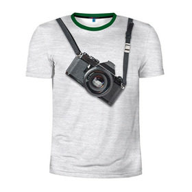 Мужская футболка 3D спортивная с принтом Фотоаппарат на груди в Тюмени, 100% полиэстер с улучшенными характеристиками | приталенный силуэт, круглая горловина, широкие плечи, сужается к линии бедра | camera | зеркалка | камера | фотик | фото | фотоаппарат | фотографировать