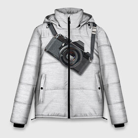 Мужская зимняя куртка 3D с принтом Фотоаппарат на груди в Тюмени, верх — 100% полиэстер; подкладка — 100% полиэстер; утеплитель — 100% полиэстер | длина ниже бедра, свободный силуэт Оверсайз. Есть воротник-стойка, отстегивающийся капюшон и ветрозащитная планка. 

Боковые карманы с листочкой на кнопках и внутренний карман на молнии. | camera | зеркалка | камера | фотик | фото | фотоаппарат | фотографировать