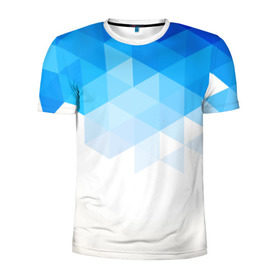 Мужская футболка 3D спортивная с принтом Falling skies в Тюмени, 100% полиэстер с улучшенными характеристиками | приталенный силуэт, круглая горловина, широкие плечи, сужается к линии бедра | sky polygon
