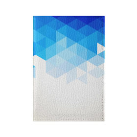 Обложка для паспорта матовая кожа с принтом Falling skies в Тюмени, натуральная матовая кожа | размер 19,3 х 13,7 см; прозрачные пластиковые крепления | Тематика изображения на принте: sky polygon