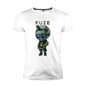 Мужская футболка премиум с принтом Fuze в Тюмени, 92% хлопок, 8% лайкра | приталенный силуэт, круглый вырез ворота, длина до линии бедра, короткий рукав | 