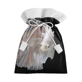 Подарочный 3D мешок с принтом Бойцовая рыбка в Тюмени, 100% полиэстер | Размер: 29*39 см | Тематика изображения на принте: аквариумная | бойцовая | красивый | плавники | рыба | рыбка | хвост | япаонская